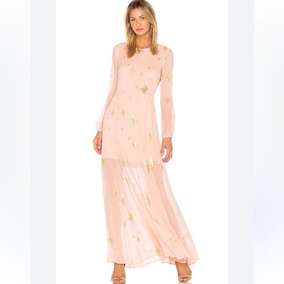 For Love & Lemons Gilded Star Maxi Dress - Picture 1 of 13